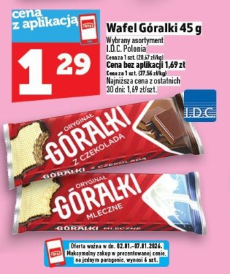 Wafel Góralki 45 g promocja w TOPAZ