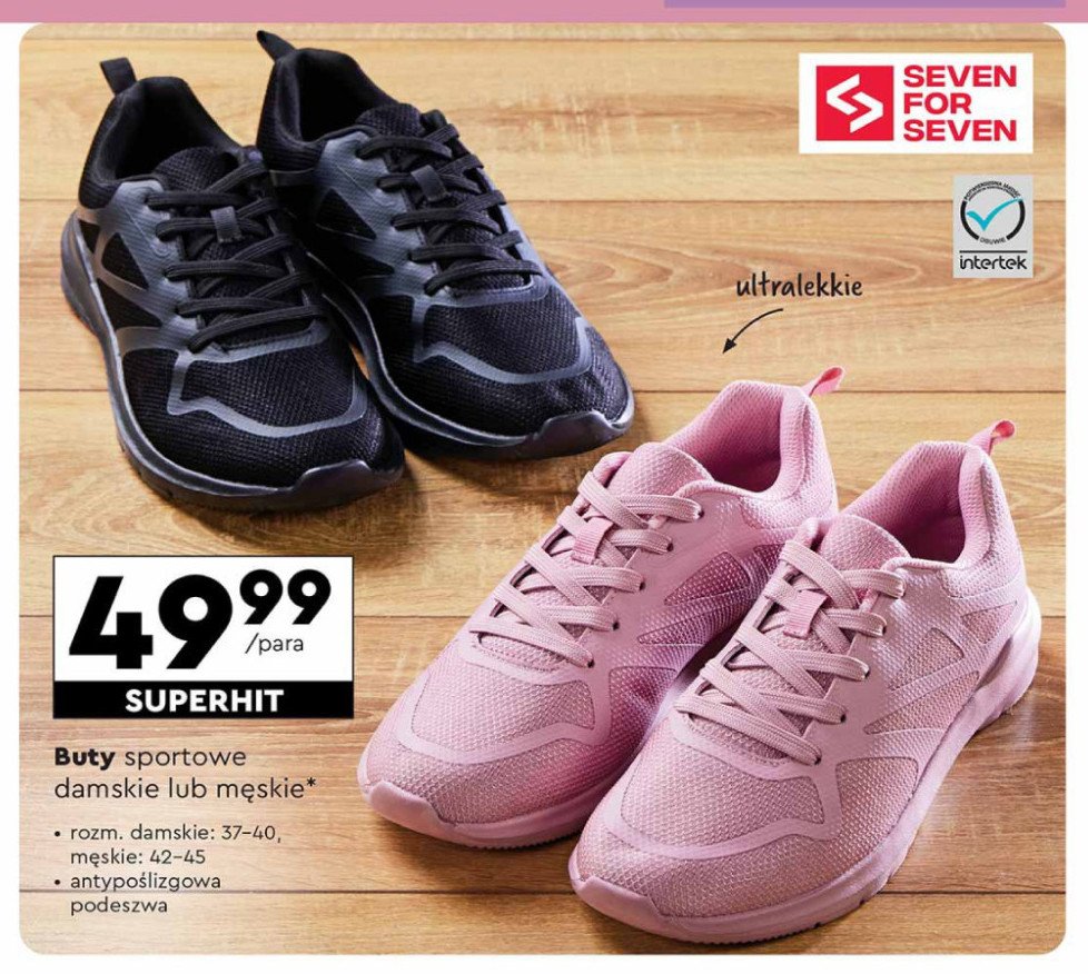 Buty sportowe damskie 37-40 Seven for 7 promocja w Biedronka