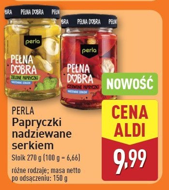 Papryczki czereśniowe nadziewane serkiem Perla promocja w Aldi