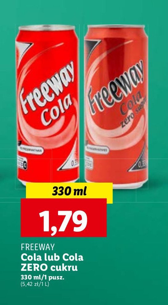 Cola zero Freeway promocja