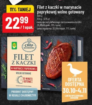Filet z kaczki w marynacie paprykowej wolno gotowany promocja w POLOmarket