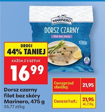 Dorsz czarny filet bez skóry Marinero promocja w Biedronka