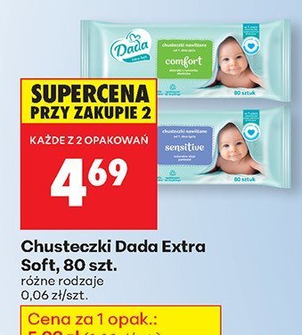 Chusteczki Dada Extra Soft, 80 szt. promocja w Biedronka