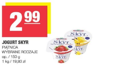 Jogurt Skyr Piątnica wybrane rodzaje promocja w SPAR