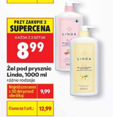 Żel pod prysznic Linda, 1000 ml promocja w Biedronka