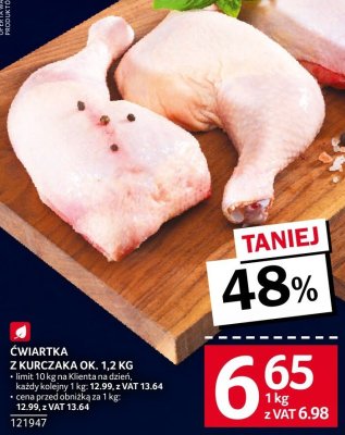 Ćwiartka z kurczaka ok. 1.2kg promocja w Selgros