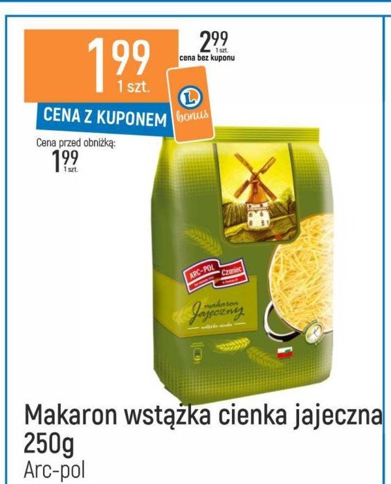 Makaron wst膮偶ka cienka ARC-POL CZANIEC promocja