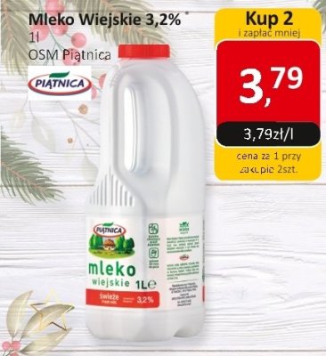 Mleko Wiejskie 3,2% OSM Piątnica promocja w Market Point