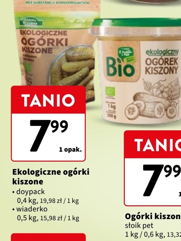 Ogórki kiszone PRODUKTY KISZONE promocja