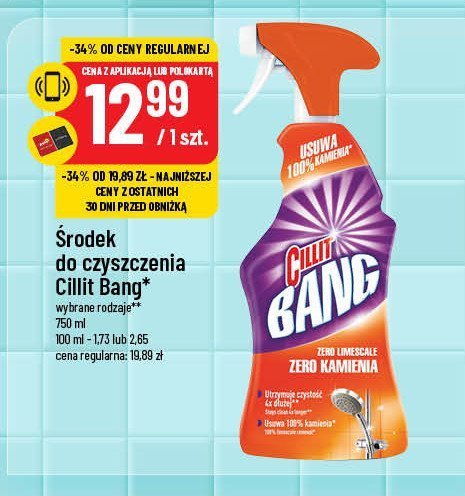 Spray do czyszczenia kamień i brud Cillit bang power cleaner promocja