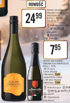 Wino musujące Prosecco Scalini Frizzante 0.75 l promocja w Dino