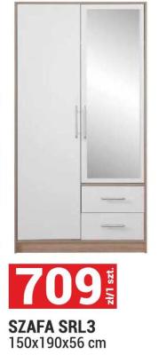 SZAFA SRL3 150x190x56 cm promocja w Merkury Market