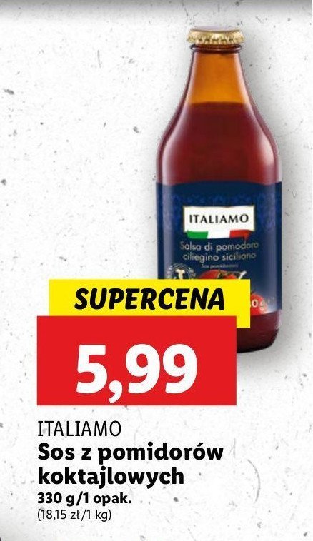 Sos z pomidorów koktajlowych Italiamo promocja