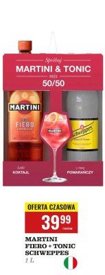 Zestaw Wino Martini Fiero + Tonic Schweppes promocja w Biedronka