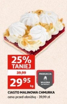 Ciasto malinowa chmurka promocja