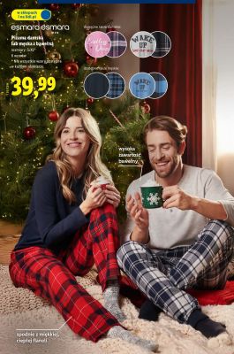 Piżama damska / męska z bawełną  promocja w Lidl