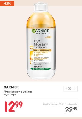Płyn micelarny GARNIER z olejkiem arganowym promocja w Rossmann