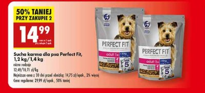 Karma dla psa poni偶ej 10 kg adult 1+ Perfect fit promocja