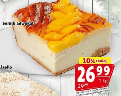 Sernik adwokat Cukiernia KRAINA CIAST promocja w Prim Market