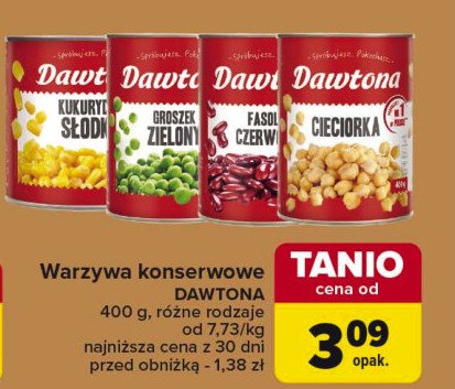 Kukurydza konserwowa Dawtona promocja w Carrefour Market