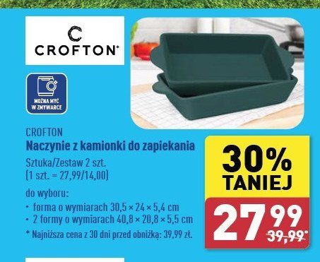 Naczynie do zapiekania z kamionki 40.8 x 24 x 5.4 cm Crofton promocja