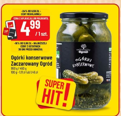 Ogórki konserwowe Zaczarowany Ogród promocja w POLOmarket