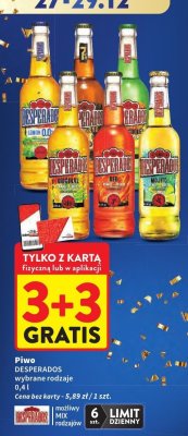 Piwo DESPERADOS wybrane rodzaje 0,4 l promocja w Intermarche