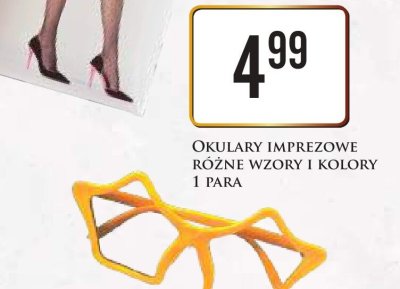Okulary imprezowe różne wzory i kolory 1 para promocja w Dino