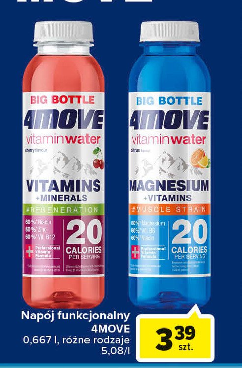 Napój magnez + witaminy 4move vitamin water promocje