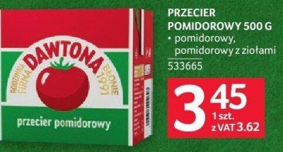 Przecier pomidorowy Dawtona 500g promocja w Selgros
