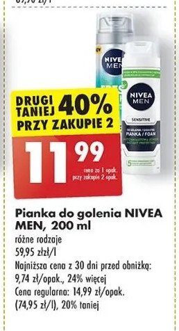 Żel do golenia łagodzący Nivea men sensitive promocja