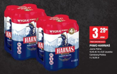Piwo Harnas Jasne Pełne promocja w Chorten