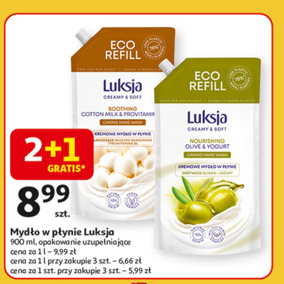 Mydło w płynie olive & yoghurt Luksja creamy & soft promocja