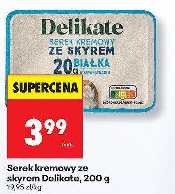 Serek kremowy ze skyrem Delikate 200g promocja w Biedronka