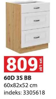 Szafka kuchenna 60D 3S BB promocja w Merkury Market
