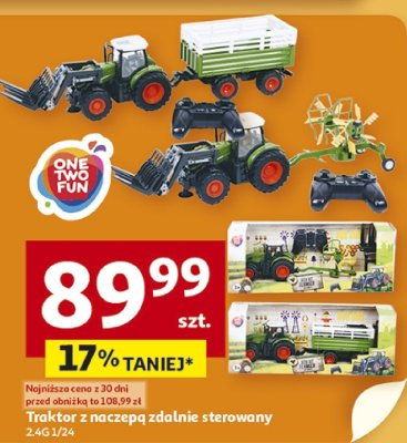 Traktor z naczepą zdalnie sterowany 2.4G1/24 promocja w Auchan