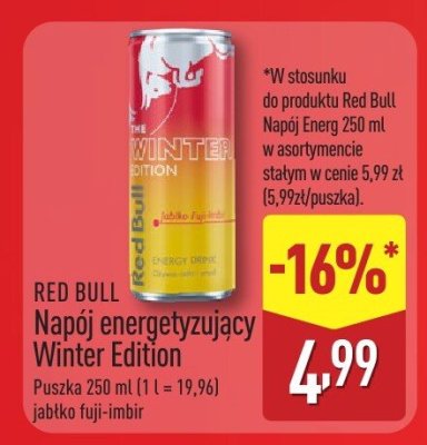 Napój energetyzujący Winter Edition RED BULL promocja w Aldi