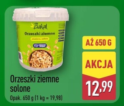 Orzeszki ziemne solone promocja w Aldi