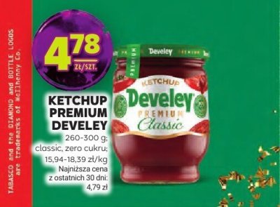 Ketchup premium Develey promocja w Stokrotka