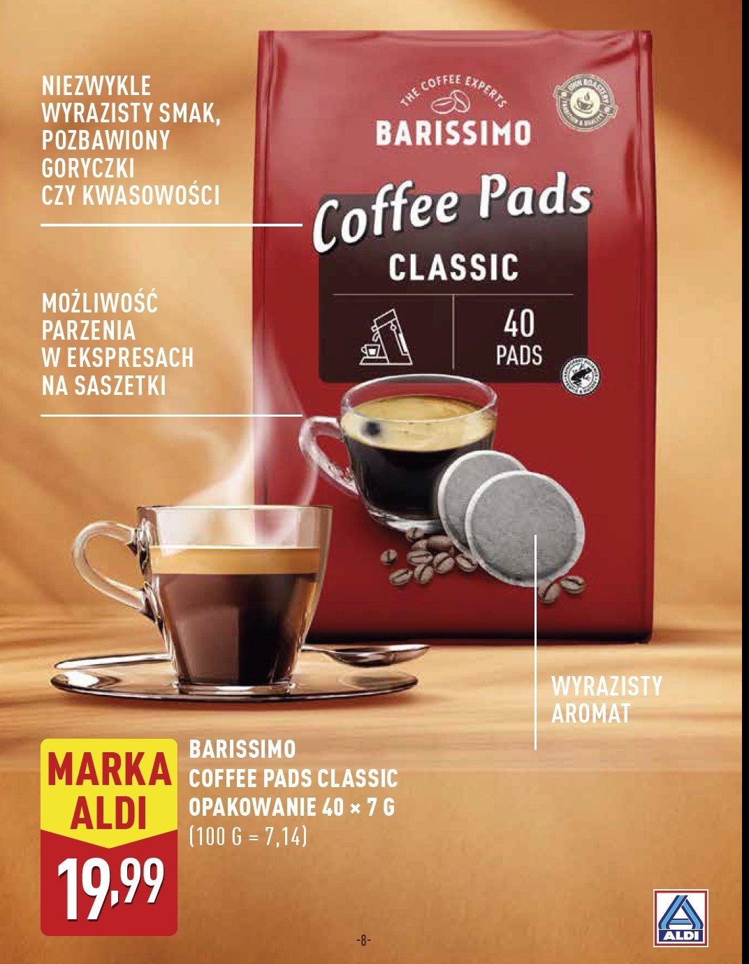 Kawa classic Barissimo caffee pads promocja