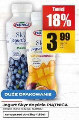 Jogurt Skyr do picia PIĄTNICA promocja w Supeco