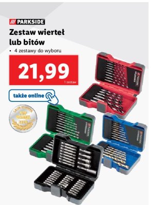 Zestaw bitów i wierteł Parkside promocja