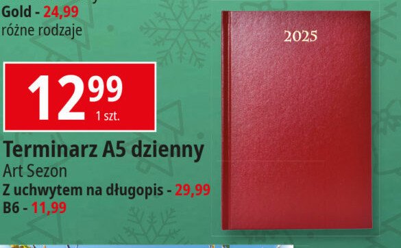 Terminarz a5 z uchwytem na długopis Artsezon promocja w Woolworth