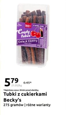 Tubki z cukierkami Cola & Cherry promocja w Action