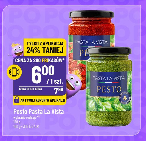 Pesto czerwone Pasta la vista promocja w POLOmarket