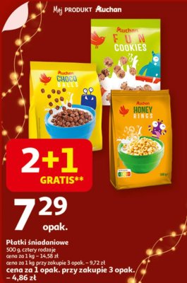 Płatki śniadaniowe Auchan, 500 g, cztery rodzaje promocja w Auchan