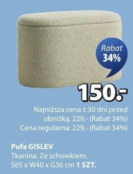 Pufa GISLEV promocja w Jysk