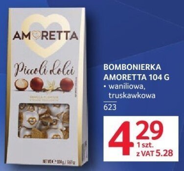 Bombonierka Amoretta słodka asortyment w waniliową, truskawkowa 104 g promocja w Selgros