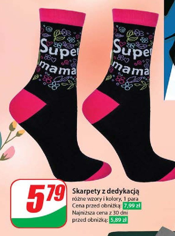 Skarpety damskie z dedykacją promocja w Dino
