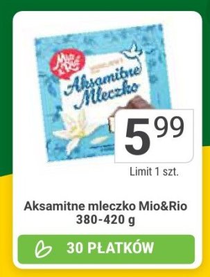 Mleczko Aksamitne MIORIO 380-420 g promocja w Stokrotka